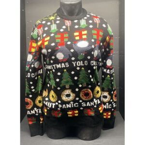 H&M Divided Ugly Christmas Sweater YOLO Christmas Sz‎ Small
